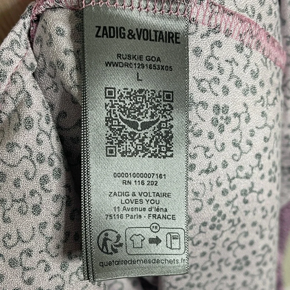 Zadig & Voltaire Ruskie Goa Maxi Dress Blossom Size L NWT - Picture 12 of 12